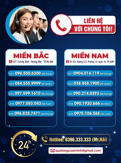 Danh sách Hotline nhân viên kinh doanh Cao Minh