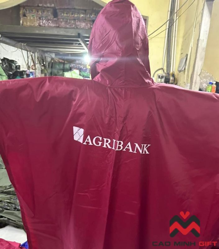 Áo mưa in logo Agribank