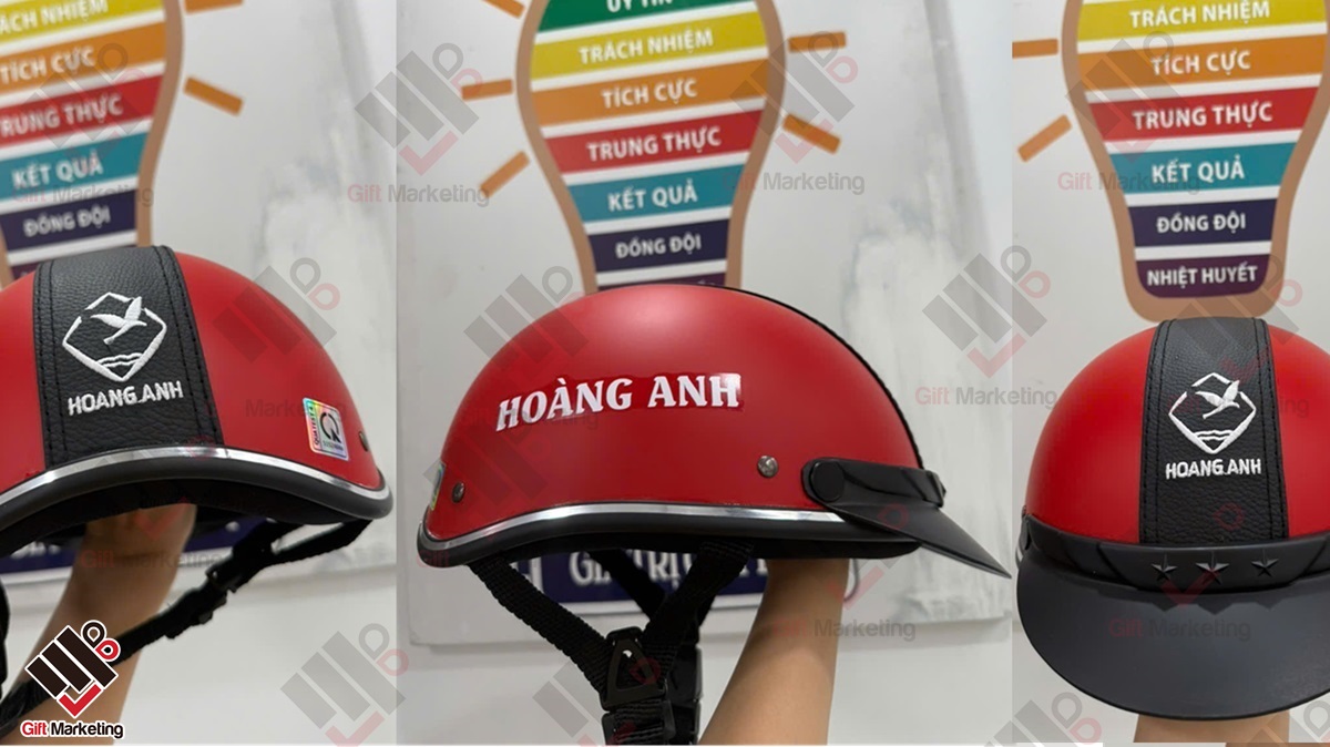 Chọn ngay quà tặng mũ bảo hiểm in logo - Bảo vệ trái tim Việt Nam