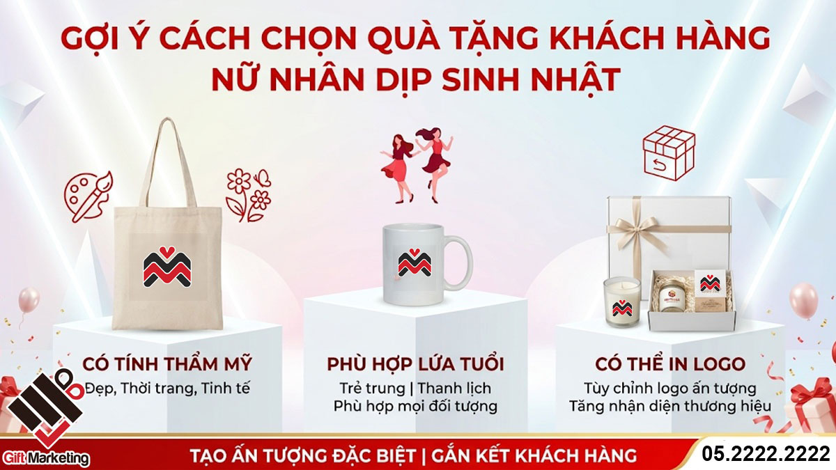 Gợi ý cách chọn quà tặng khách hàng nữ nhân dịp sinh nhật