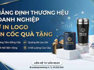 Khẳng định thương hiệu doanh nghiệp từ in logo lên cốc quà tặng