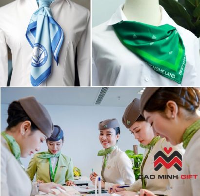 Khăn lụa đồng phục sẽ là lựa chọn thay thế hoàn hảo cho những chiếc thẻ tên cứng nhắc và là món quà tặng tuyệt vời