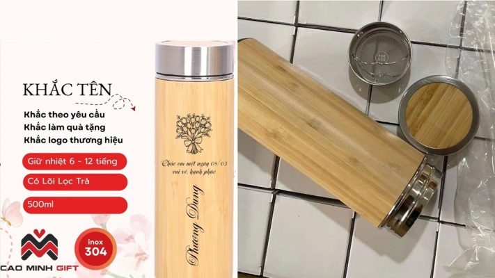 Bình giữ nhiệt vỏ tre: Món quà doanh nghiệp tinh tế, xanh bền và đậm dấu ấn thương hiệu