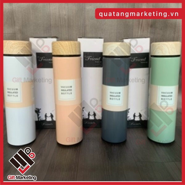 Cao Minh gift - Chuyên cung cấp Bình giữ nhiệt nắp vân gỗ sơn thường số lượng lớn giá tốt kiêm in khắc logo theo yêu cầu làm quà tặng doanh nghiệp