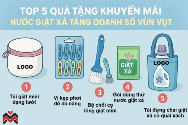 TOP 5 quà tặng khuyến mãi nước giặt xả giúp tăng doanh số vùn vụt