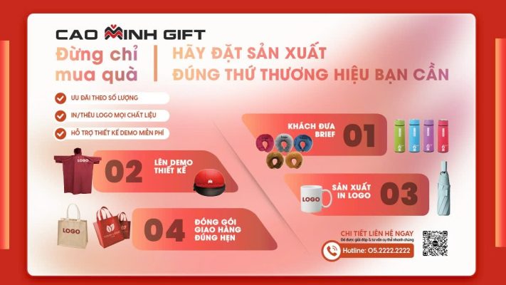 Quatangmarketing.vn - Xưởng sản xuất quà tặng khách hàng, nhân viên, đối tác theo yêu cầu số lượng lớn, giá tốt cho các sự kiện trong năm của doanh nghiệp.