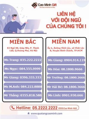 Danh sách hotline Cao Minh gift marketing