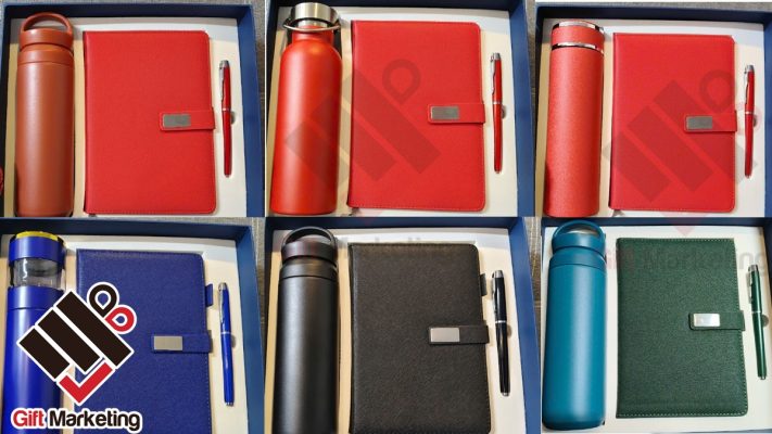 10 cách mix bộ giftset sổ da, bút ký, bình giữ nhiệt làm quà tặng khách hàng 2025