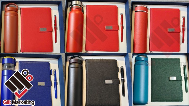 10 cách mix bộ giftset sổ da, bút ký, bình giữ nhiệt làm quà tặng khách hàng 2025