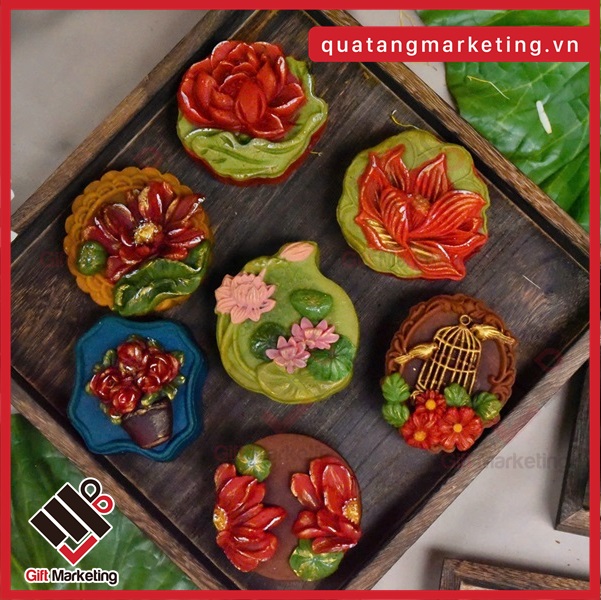 BST bánh trung thu nghệ thuật hoa nổi 2025 Cao Minh gift