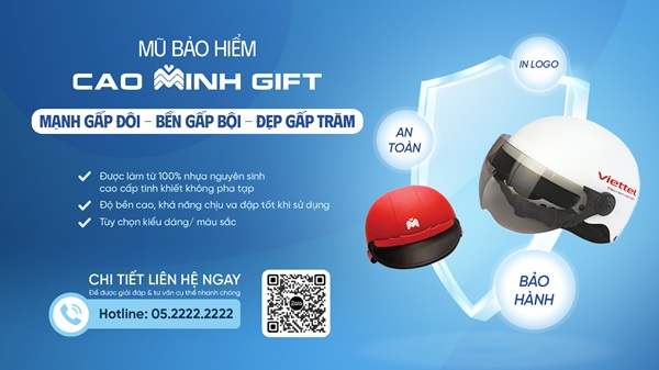 Mũ bảo hiểm Cao Minh gift - Mạnh gấp đôi, bền gấp bội, đẹp gấp trăm.
