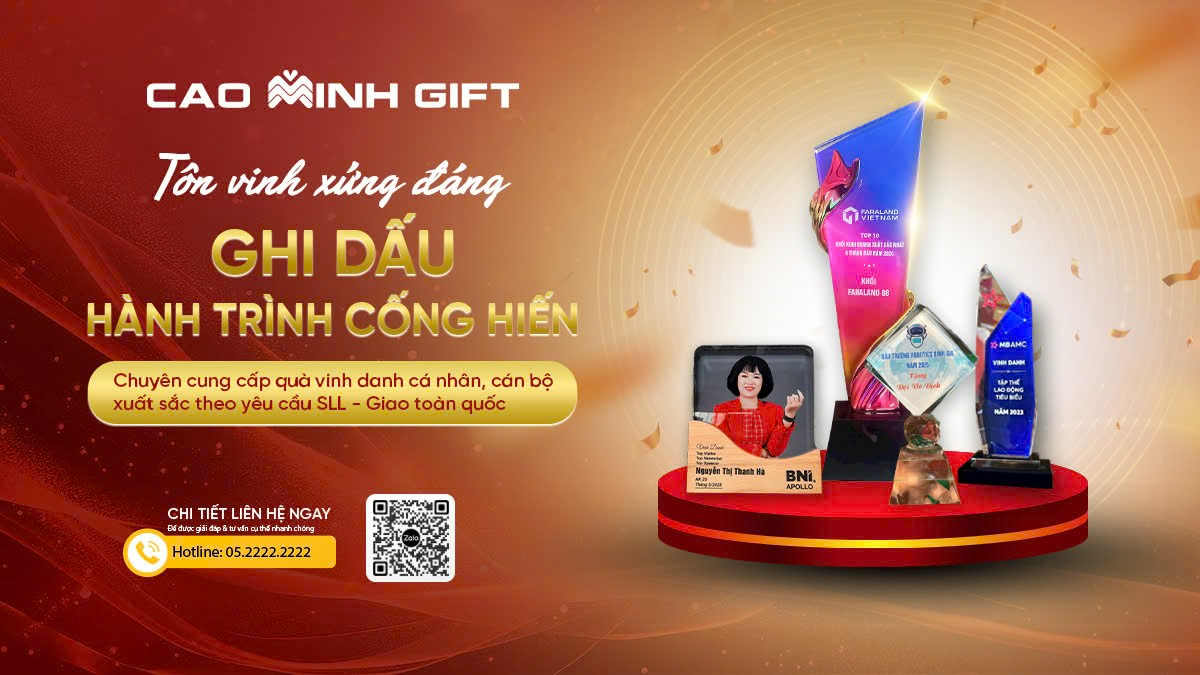 Nhận thiết kế và làm kỷ niệm chương theo yêu cầu – giao nhanh, đúng ngân sách