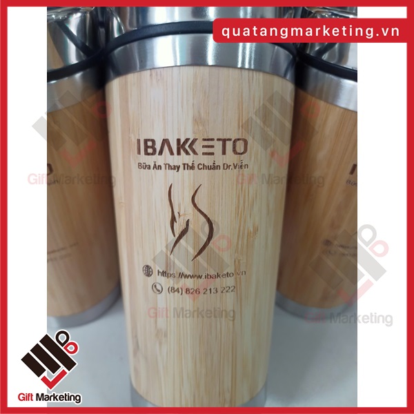 Bình giữ nhiệt vỏ tre khắc tên theo yêu cầu - Quà tặng xanh – tái chế – thân thiện môi trường thuộc top đầu bán chạy nhất Cao Minh gift