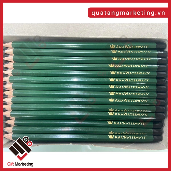 Bút chì in logo - Quà tặng gỗ xanh cho doanh nghiệp ESG giá tốt