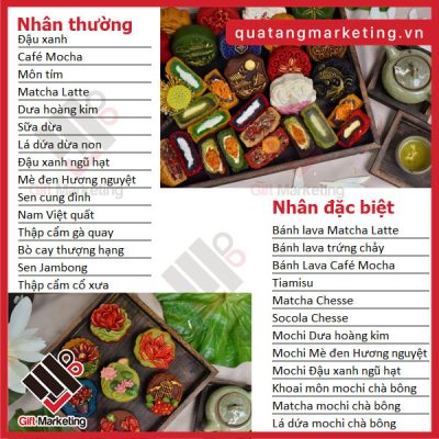 Các loại bánh trung thu Cao Minh nhân truyền thống & nhân đặc biệt – Đáp ứng khẩu vị mọi đối tượng