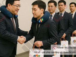 Gối kê cổ thêu logo – Quà tặng du lịch, kick-off siêu hot của thương hiệu lớn