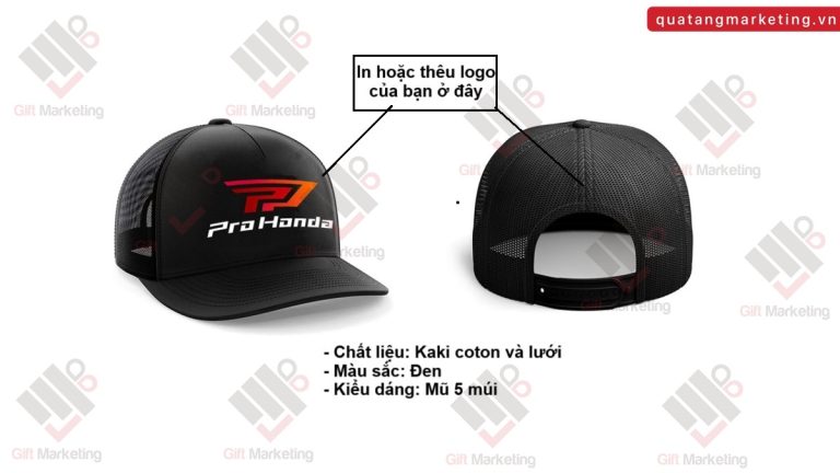 Top 5 mẫu mũ lưỡi trai nam làm quà tặng quảng cáo hiệu quả nhất 2025