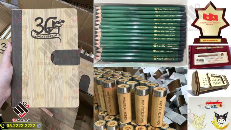 Top 7 quà tặng gỗ in logo gây sốt khi xu hướng quà tặng xanh ESG lên ngôi