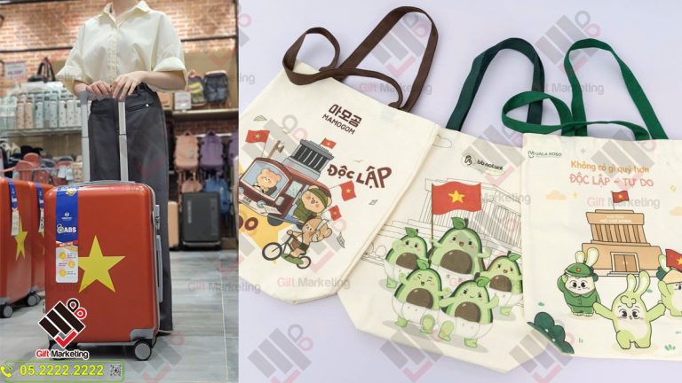 Loạt quà tặng vali kéo, túi vải hút khách dịp lễ 2/9