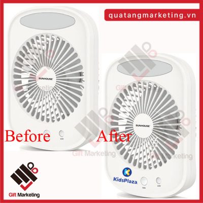 Quạt sạc mini Sunhouse SHD7110 in logo giá tốt