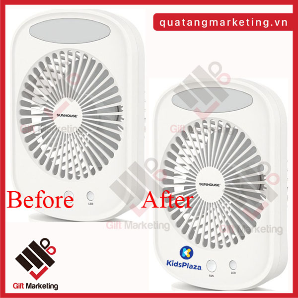 Quạt sạc mini Sunhouse SHD7110 in logo giá tốt