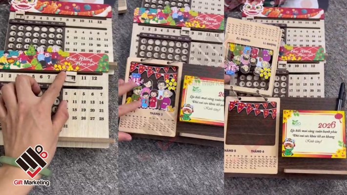 In lịch để bàn: Giải pháp quà tặng tối ưu chi phí cho doanh nghiệp Tết 2026