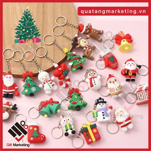 Cao Minh gift - Chuyên cung cấp Móc khóa Noel in logo số lượng lớn giá tốt cho doanh nghiệp làm sự kiện tặng quà