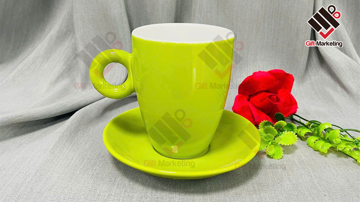 Ly cà phê latte sứ Bát Tràng 330ml – Chuẩn nhận diện cho chuỗi quán cà phê hiện đại