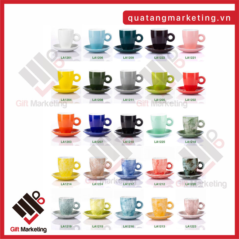 Bảng màu ly latte sứ Bát Tràng độc quyền – Gợi cảm hứng thiết kế cho mọi phong cách quán