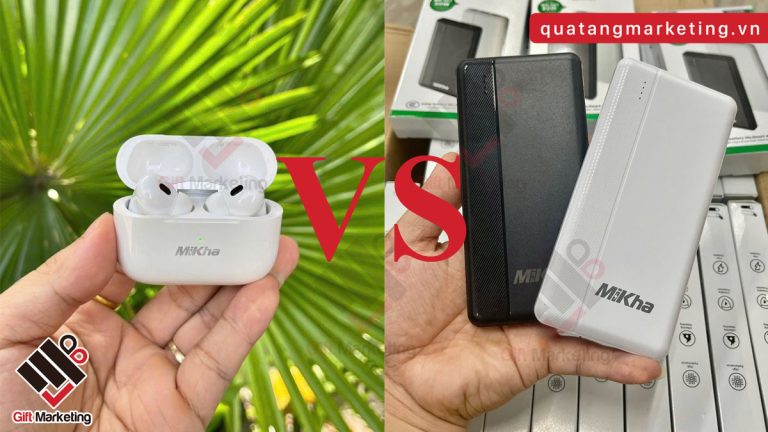 Công ty công nghệ nên tặng quà gì: Tai nghe không dây hay sạc dự phòng in logo?