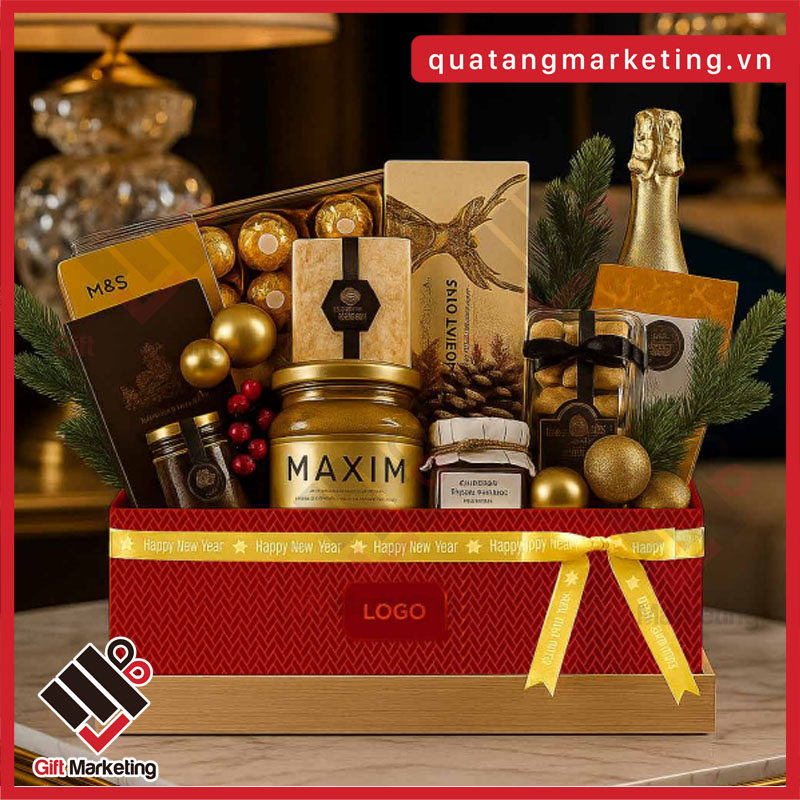 Giỏ quà Tết công đoàn doanh nghiệp phúc lợi cho các CBCNV