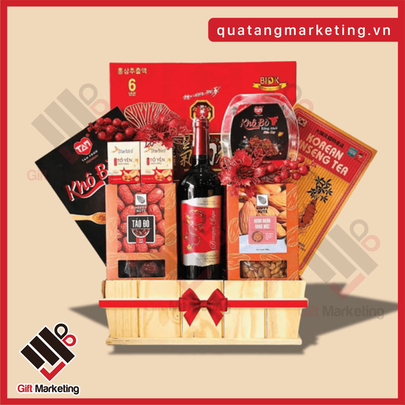 Giỏ quà Tết có hồng sâm - Giá 1,7 triệu