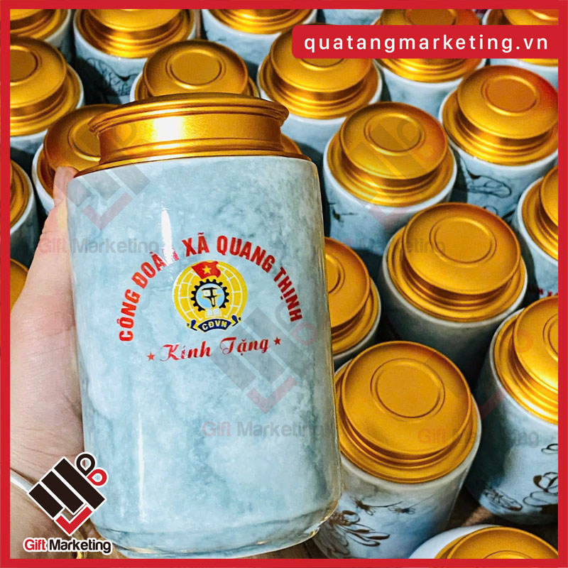 Chuyên cung cấp Hũ đựng trà bằng gốm in logo số lượng lớn giá tốt theo yêu cầu