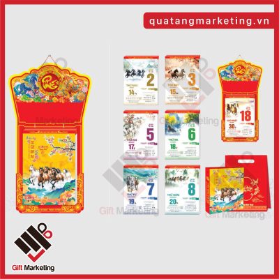 Mẫu lịch bloc siêu cực đại NH01 – Bính Ngọ tài lộc