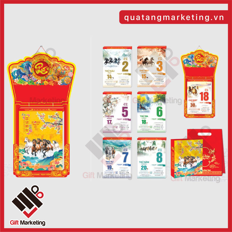 Mẫu lịch bloc siêu cực đại NH01 – Bính Ngọ tài lộc