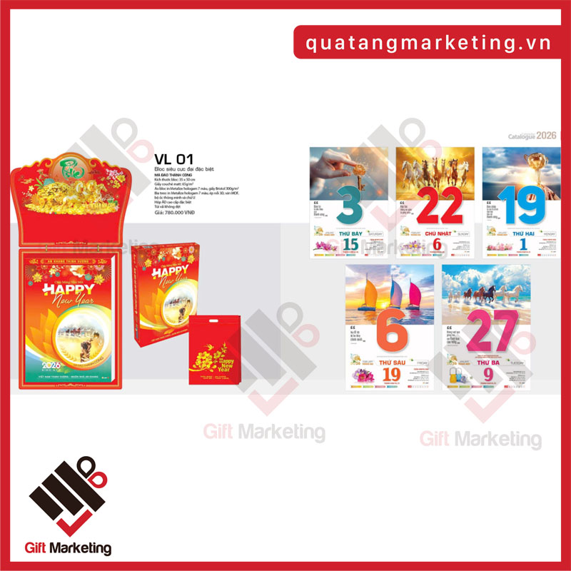 Mẫu lịch bloc siêu cực đại VL 01 – Mã đáo thành công