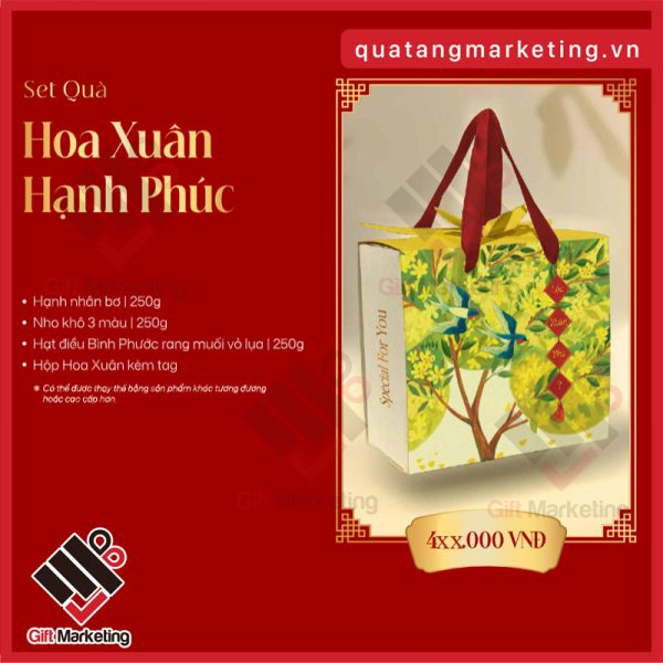 Set quà Tết Hoa xuân hạnh phúc