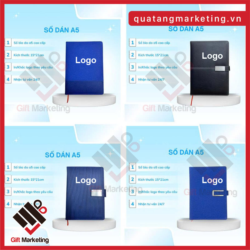 Sổ dán A5 - quà tặng in logo cho SME được lựa chọn phổ biến
