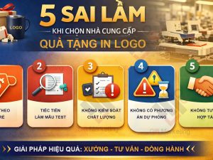 5 sai lầm phổ biến khi doanh nghiệp chọn nhà cung cấp quà tặng in logo