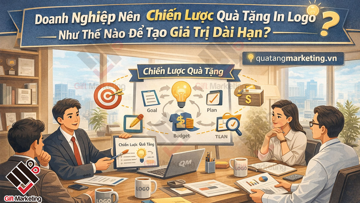 Doanh nghiệp nên xây chiến lược quà tặng in logo như thế nào để tạo giá trị dài hạn?