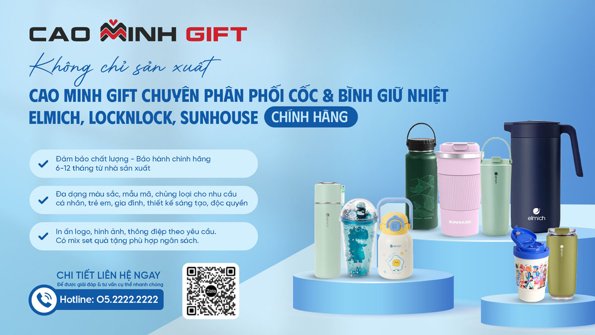 Cao Minh Gift - Chuyên phân phối Cốc và Bình giữ nhiệt Elmich, LocknLock, Sunhouse chính hãng giá tốt