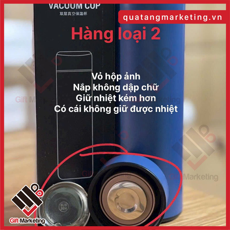 Bình giữ nhiệt loại 2 có chất lượng kém hơn loại 1 nhưng giá thành tối ưu hơn nên vẫn được nhiều doanh nghiệp đặt hàng