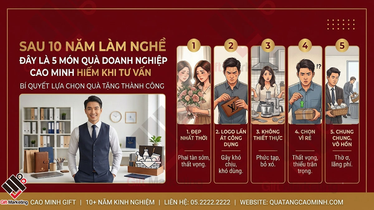 Sau 10 năm làm nghề, đây là 5 món quà doanh nghiệp Cao Minh hiếm khi tư vấn