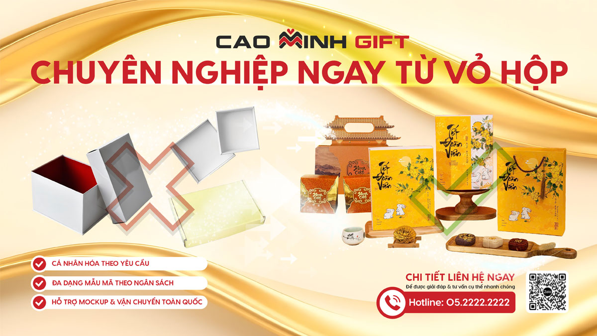Cao Minh Gift - Chuyên cung cấp hộp quà Trung thu thiết kế riêng theo yêu cầu.