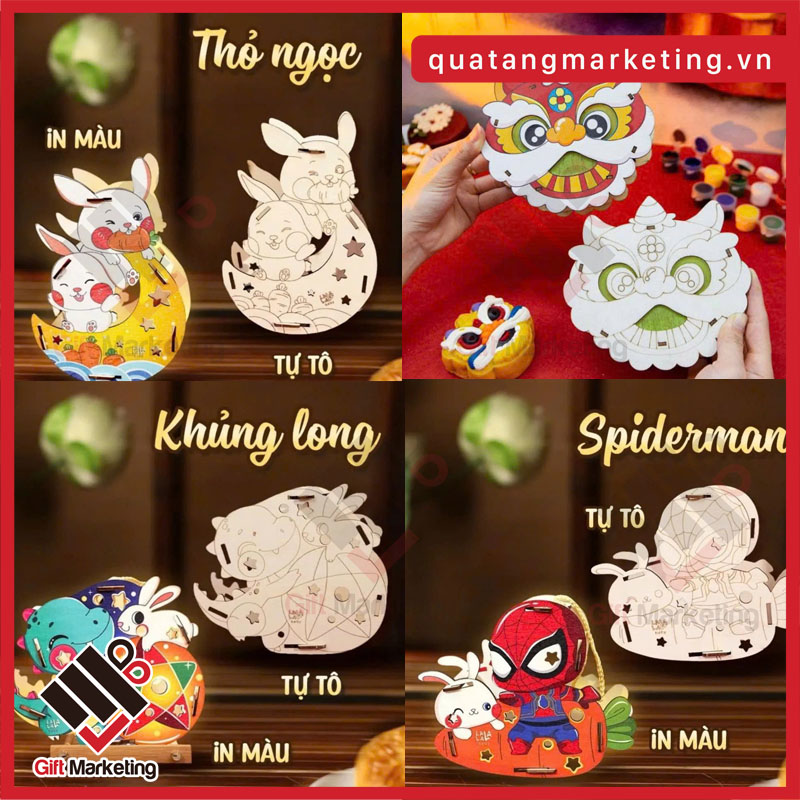 quà trung thu doanh nghiệp Lồng đèn in màu và tự tô