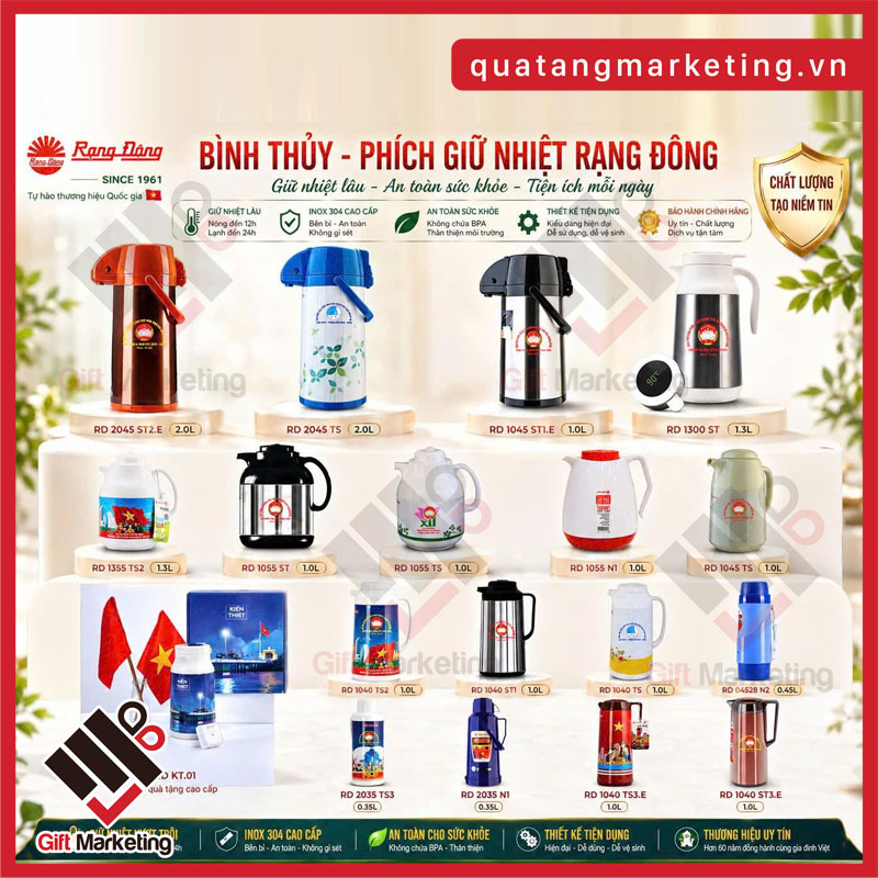 Quà trung thu doanh nghiệp Bình thủy - Phích giữ nhiệt - Ấm đun siêu tốc