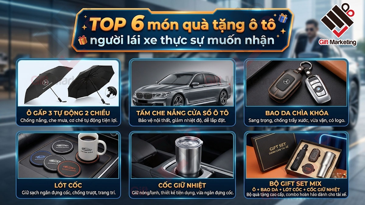 TOP 6 món quà tặng ô tô người lái xe thực sự muốn nhận