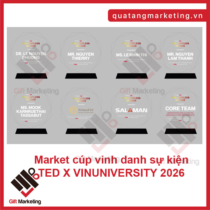 Dự án cúp vinh danh sự kiện TED X VINUNIVERSITY 2026