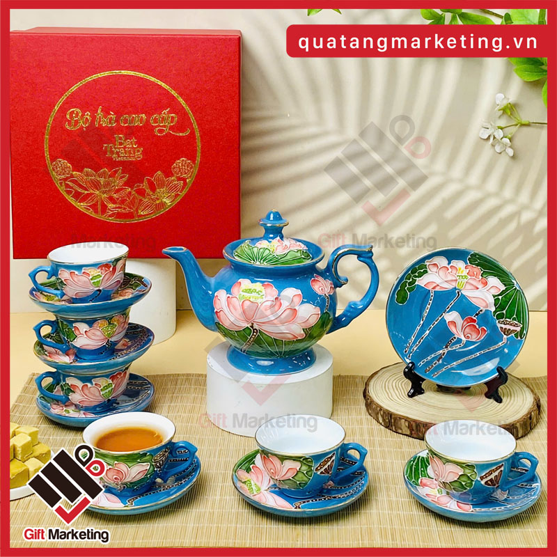 Bộ ấm chén quà tặng ngày Văn Hóa Việt Nam cho đối tác