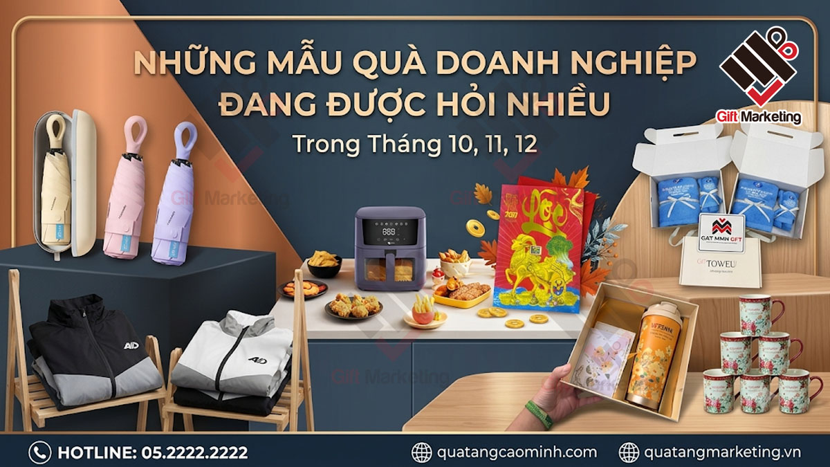 Những mẫu quà doanh nghiệp đang được hỏi nhiều trong tháng 10, 11, 12